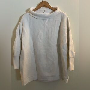 Free People Cream Cowl Neck Sweater